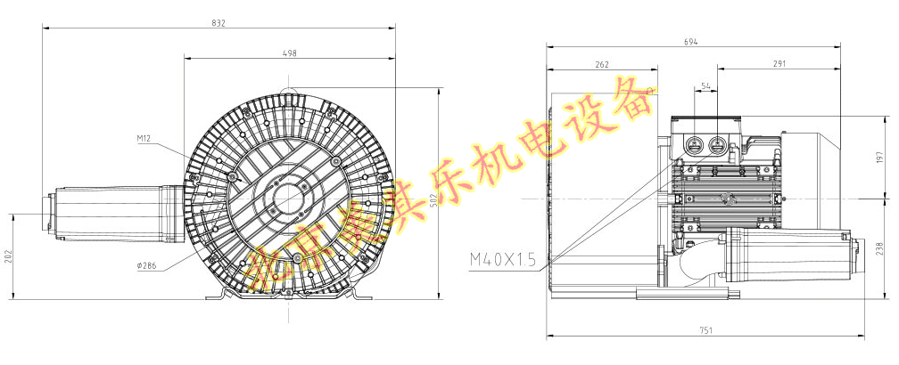 2GH820風機（5.5kw、7.5kw、11kw、15kw）